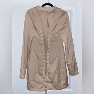 PLT Blazer Lace Up Mini Dress